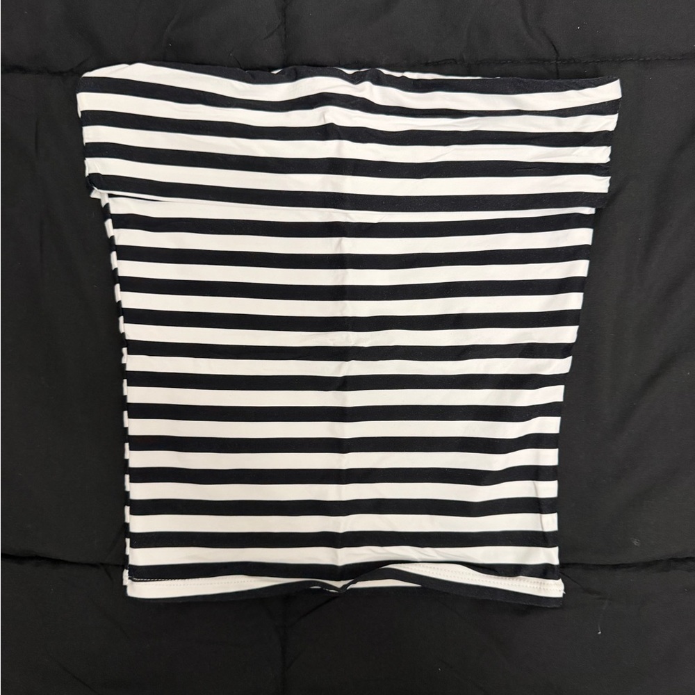 Black and White Striped Top